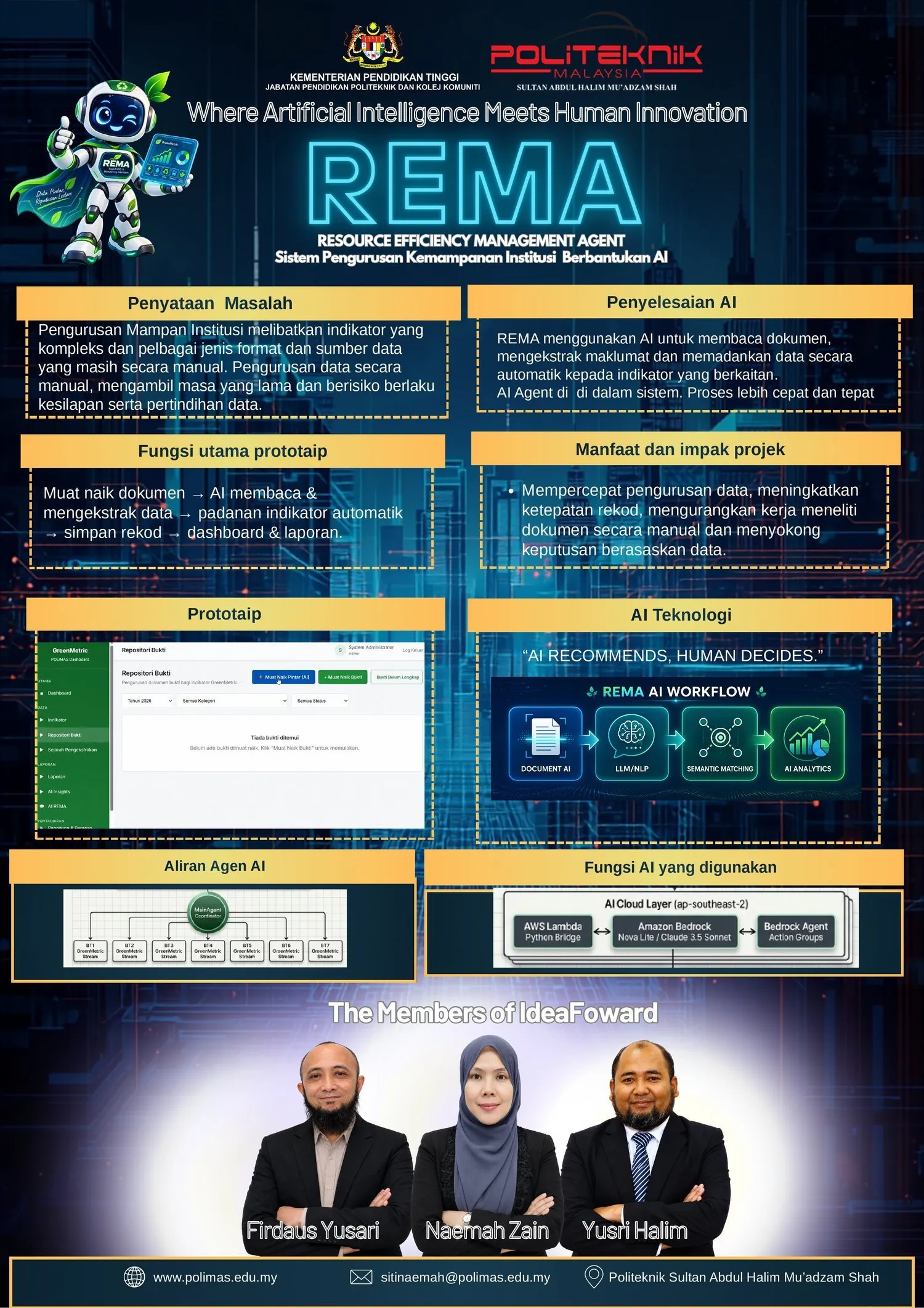 Poster PSAINC 2026 — IdeaForward, REMA (Resource Efficiency Management Agent)