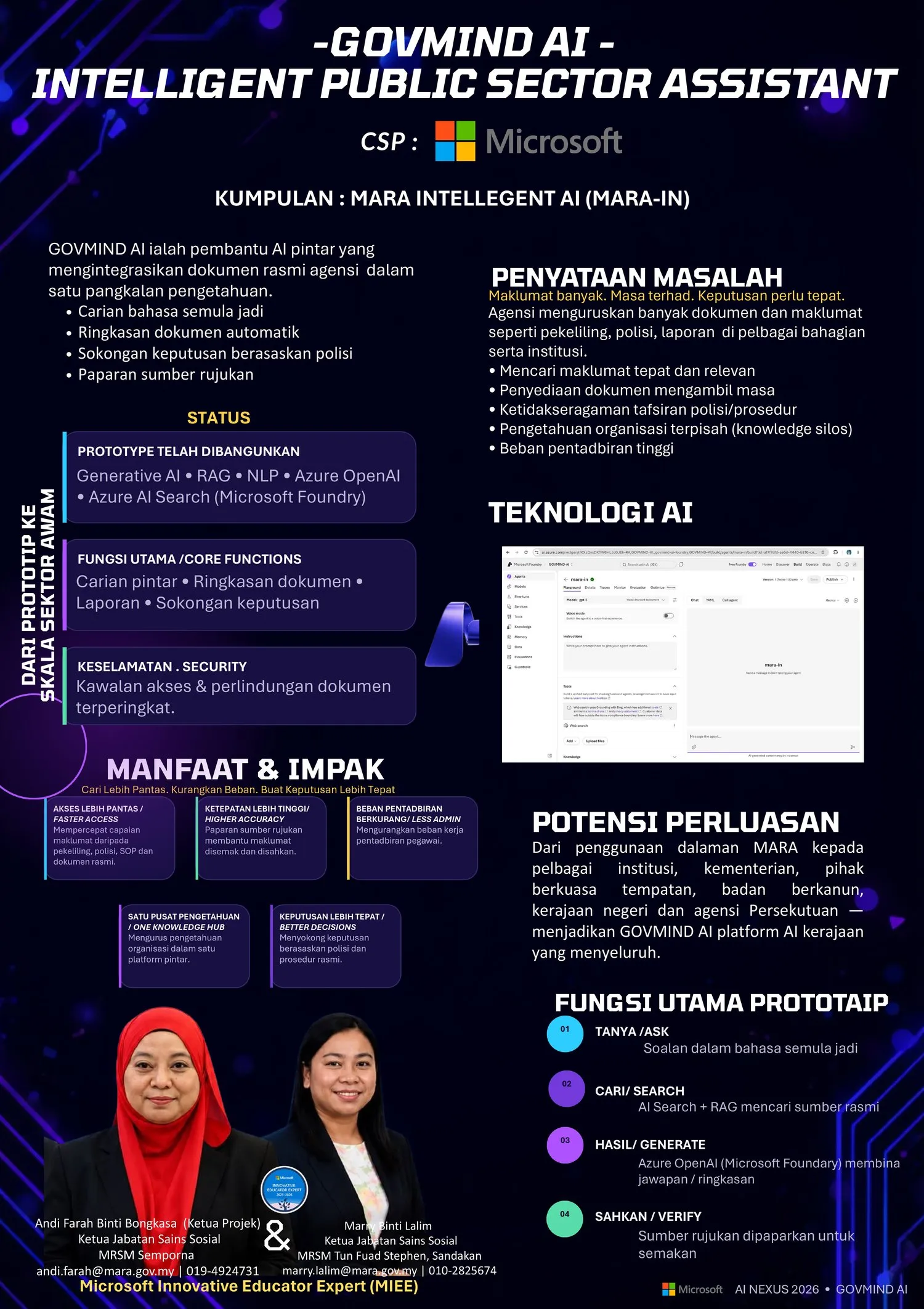 Poster PSAINC 2026 — MARA Intellegent AI (MARA-IN), GOVMIND AI